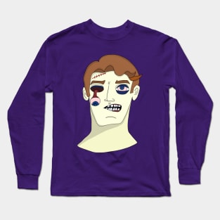 Zombie with eye dropping Long Sleeve T-Shirt